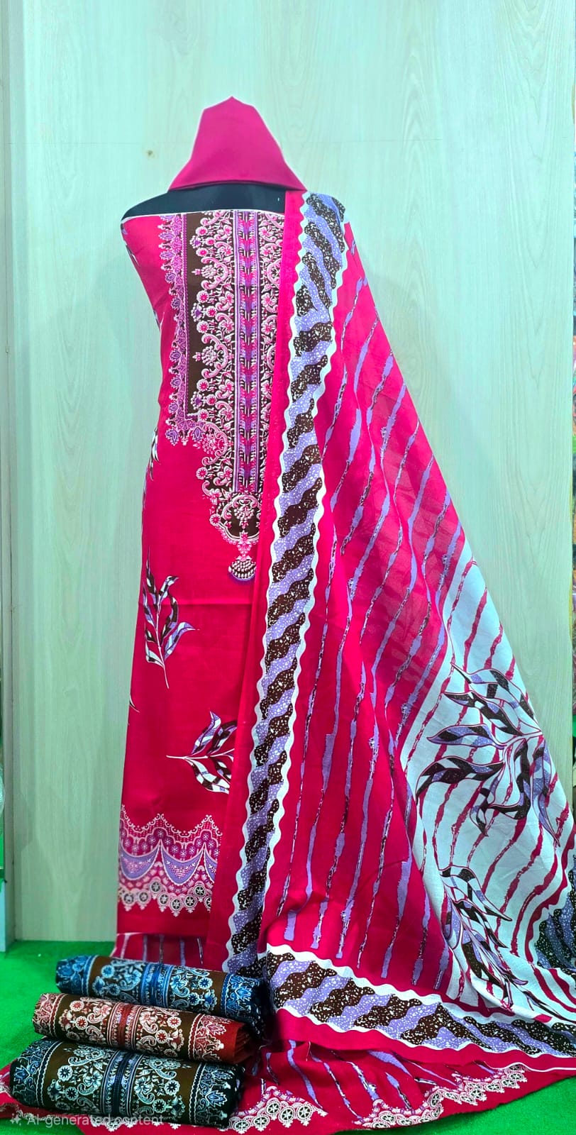 প্রিমিয়াম কোয়ালিটি ডিজিটাল প্রিন্ট থ্রি-পিস -T3