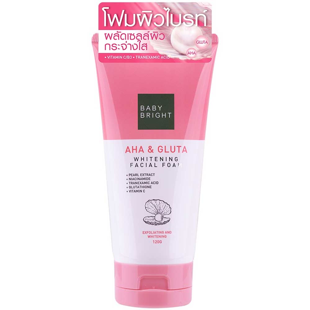 Baby Bright AHA & Gluta Whitening Facial Foam